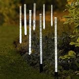 8 X GARDMAN SOLAR POWERED CRYSTAL BUBBLE GARDEN LIGHTS