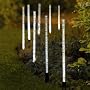 8 X GARDMAN SOLAR POWERED CRYSTAL BUBBLE GARDEN LIGHTS