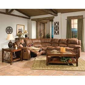 Sectional Sofa with Extension in Medium Brown Microfiber - Coaster by Coaster