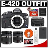 Olympus Evolt E-420 Digital SLR Camera with Olympus Zuiko 14-42mm f/3.5-5.6 Digital Zoom Lens + Olympus Zuiko 40-150mm f/4.0-5.6 Digital Zoom Lens + 8GB CompactFlash Card + Spare BLS-1 Battery + Case + Cameta Bonus Accessory Kit