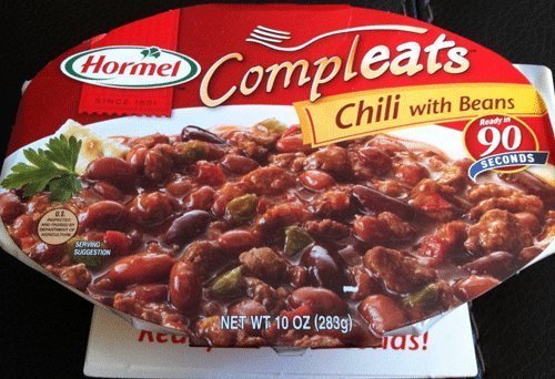 Hormel, Compleats Microwave Meal, Chili with Beans, 10oz Container (Pack of 6)