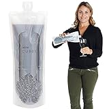 WineCubby - Reusable Foldable Wine Bag for Wine to Go - Includes Wine Bottle Carrying Case & Collapsible Filling Funnel
