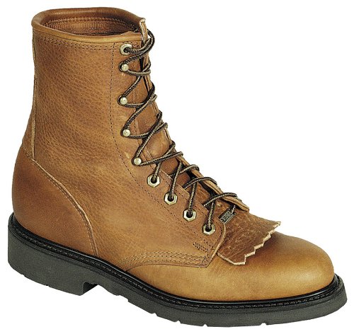 Double H Mens Gladiator Work Lacers - Tobacco Dark Brown Man-Made Boot 7.5