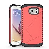 Galaxy S6 Armor Case,X-Master® [Shock Absorption] [Minimalism Series]2in1 Hard PC Cover with Soft Silicone Case Hybrid Defender Shockproof Protective Case for Samsung Galaxy S6 5.1 inch (rose)