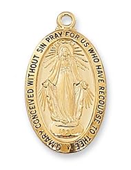 Gold over Sterling Silver MIRACULOUS 18