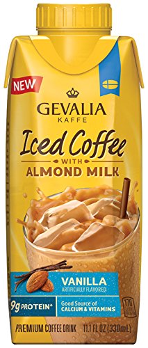 Gevalia Kaffe Iced Coffee with Almond Milk, Vanilla, 11.1 Fluid Ounce (Pack of 8)