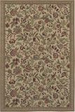 Shaw - Woven Expressions Gold - English Floral Area Rug - 7'9