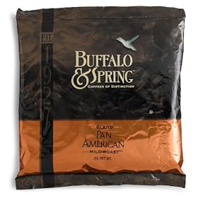 Buffalo & Spring Pan American Blend, Mild Roast, Whole Bean Coffee, 2-Pound Bag