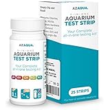 AZAQUA Accurate 5-in-1 Aquarium Test Strip, Supports Freshwater and Saltwater Fish Tank, 25 count