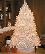 7.5' Pre-Lit Crystal White Medium Artificial Christmas Tree - Clear Lights