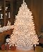 6.5' Pre-Lit Slim Crystal White Artificial Christmas Tree - Clear Lights
