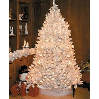 7 1/2 ft prelit-clear white christmas tree