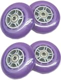 Set of 4 Purple Kick Scooter Wheels FOR Razor w/ABEC5 Bearing