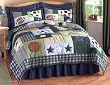 Sports Collage Twin Quilt with Sham Sports Collage Twin Quilt with Sham