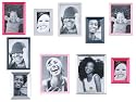 Present Time Photo Frames Set Magnetic Fridge Art, Set of 10 Frames