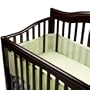 BreathableBaby Crib Bumper for Slatted Cribs, Sage