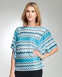 bebe Zigzag Square Neck Top