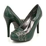 Anne Michelle Flare62 Pumps Green 8 Green
