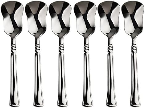 Colorize Life Cute 5 inch 18/10 Stainless Steel Ice Cream Spoons, Dessert spoons, Coffee spoons,set of 6