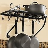 VDOMUS Kitchen Wall Holder Bracket Rack It Up Bookshelf Wall Rack, Utensil Bar Pot Rack