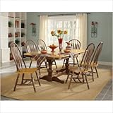 IMAGE OF Madison Park 6 Piece Timeless Beauty Dining Set in Cinnamon/Espresso