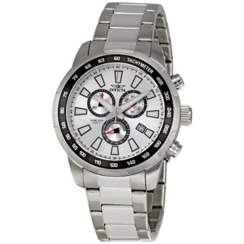 Invicta Men's 1554 Specialty Chronograph Silver-Tone Dial Stainless Steel Watch