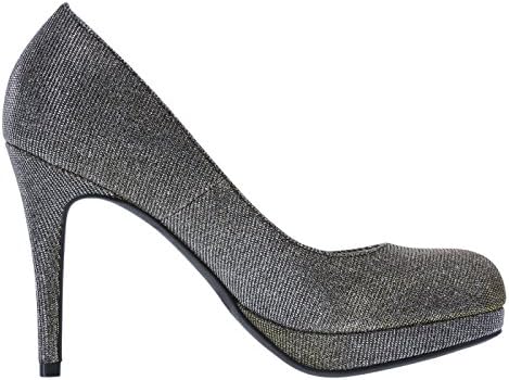 Fioni Night Women's Silver Gold Women's Jolly Shimmer Platform Pump 5 Regular