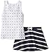 Nautica Girls' Printed Anchor Dot Tank Top with French Terry Skort
