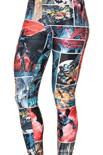 QZUnique Women's Batman Printed Pattern Ankle Length Elastic Tights Leggings