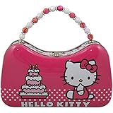 Sanrio Hello Kitty Tin Purse Box with Beaded Handle (Pink)