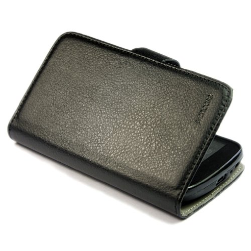 Wallet Litchi Leather Flip Case Cover for Samsung Galaxy Nexus I9250 Black