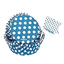 Royal Blue Polka Dot Cupcake Kit for 24