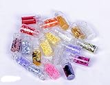 EOZY 20Couleurs Nail Art Mini Bouteille Brillant Strass Poudre Ongle Manucure Décoration