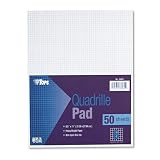 TOPS® Quadrille Pads, Six Squares Per Inch, 8-1/2 x 11, White, 50 Sheets/Pad