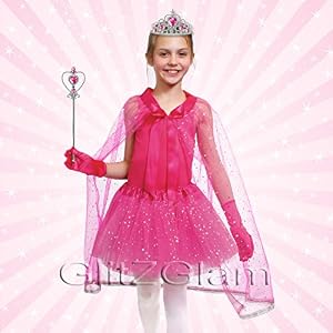 Princess Costume Fairy Costume 5-Piece Set - Hot Pink