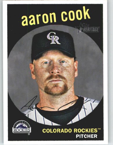 2008 Topps Heritage #158 Aaron Cook - Colorado Rockies (Baseball Cards)