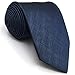 Shlax&Wing Business Neckties Mens Tie Solid Blue Classic Extra Long XL