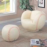Wildon Home 460187 Baseball Chair and Ottoman