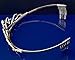 SC Gold Bridal Wedding Tiara With Heart and Round Crystal Drop 60695