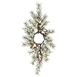 28" Tannenbaum Pine with Snow Artificial Christmas Candle Ring