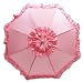 Ruffle Trim Satin Parasol Umbrella in Assorted Colors