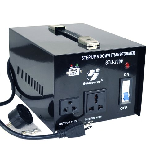 Goldsource® STU-2000 Step Up  &  Down Voltage Converter Transformer with 5V USB Output - AC 110/220 V - 2000 Watt