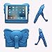 NCURV Apple iPad mini EVA case – Best Protection – Shock proof - Perfect Custom fit for your iPad mini Tablet 1, 2,3 – Cute Animal - Elephant Case with Stand for Kids – Blue