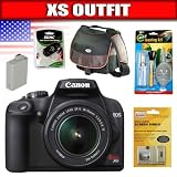 cheap Canon Rebel XS 10.1MP Digital SLR Camera with EF-S 18-55mm f/3.5-5.6 IS Lens (Black) Package 1