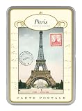 Cavallini Paris Carte Postale, 18 Postcards per Tin