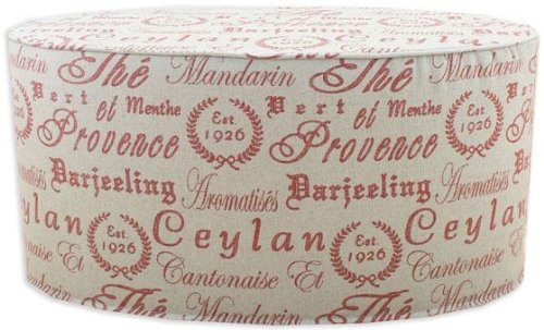 Crestmont Red Collection Ottoman, OTTOMAN CRD OVL, TEAHOUSE RUBY