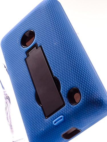 ShockWize (TM) Aftershock Series Nokia Lumia 520 Hard Shell KickStand Armor Protector Cover Case Dual Layer Shock Absorbing Rigid Hybrid Kick stand Lumia520 (Blue Kick)