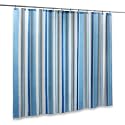 Bathroom Shower Curtain with Blue Stripe Design - 12026