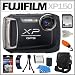 Fujifilm FinePix XP100 14MP Waterproof Digital Camera with 5x Optical Zoom and 2.7-inch LCD in Green + 8GB SDHC + Replacement Battery Pack + Card Reader + Camera Case + Accessory Kit