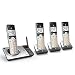 AT&T CL82407 DECT 6.0 Expandable Cordless Phone with Answering System & Smart Call Blocker, Silver/Black with 4 Handsets